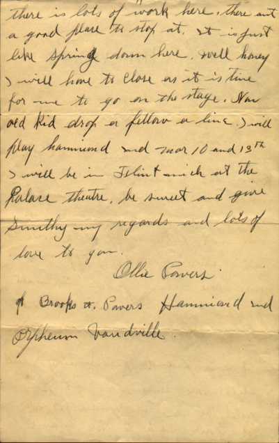 image of page two of letter by OLP